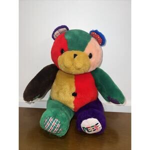 PEEF Christmas Bear Patchwork 90s Tom Hegg Vintage Squeaking Belly Colorblock